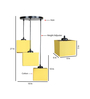 Mazda Yellow Cloth Cluster Hanging Light