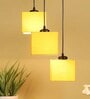 Mazda Yellow Cloth Cluster Hanging Light
