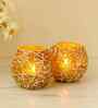 Yellow Glass Flinchum Table Tea Light Holders & Votives (Pack Of 2)