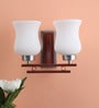 Brown & Silver Glass Wall Sconces