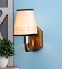 Gold Fabric Wall Mounted Uplight Sconce (Gold)