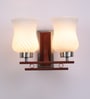 Brown & Silver Glass Wall Sconces