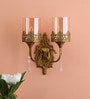 Glass Wall Mounted Uplight Sconce (Gold)