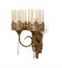 Glass Wall Mounted Uplight Sconce (Gold)