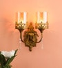 Glass Wall Mounted Uplight Sconce (Gold)