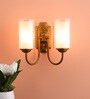 Lyon Glass Wall Mounted Uplight Sconce (Gold)
