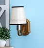 Gold Fabric Wall Mounted Uplight Sconce (Gold)