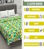 Yellow Green Polycotton Floral 120 Gsm Double Dohar