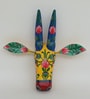 Yellow Handcrafted Cow Sclupture Mango Wood Wall Mask