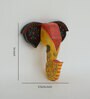 Yellow Handcrafted Elephant Sclupture Mango Wood Wall Mask