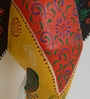 Yellow Handcrafted Elephant Sclupture Mango Wood Wall Mask