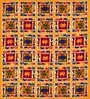 Blue Traditional 120 TC Cotton Queen Sized Bedsheet with 2 Pillow Cover