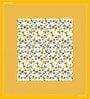 Yellow Floral 120 TC Cotton Queen Sized Bedsheet with 2 Pillow Cover