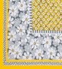Yellow Traditional 120 TC Cotton Queen Sized Bedsheet with 2 Pillow Cover