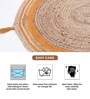 Yellow Jute  3 Feet Round Carpet with Pompoms