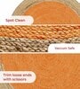 Yellow Jute 2 Feet Round Carpet