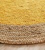 Yellow Jute 2 Feet Round Carpet
