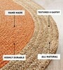 Yellow Jute 2 Feet Round Carpet