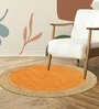 Yellow Jute 2 Feet Round Carpet