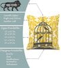 Yellow Jute Abstract 16x16 inches Cushion Covers (Pack of 2)