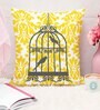 Yellow Jute Abstract 16x16 inches Cushion Covers (Pack of 5)