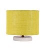 Yellow Jute Table Lamp with White wood base -39