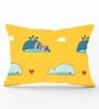 Yellow Kids 144 TC Poly Cotton Double Bedsheet With 2 Pillow Covers Eclairs Collection