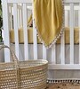 Yellow Kids Solid Muslin Crib Bedsheet