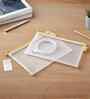 Yellow Letter Size ZiPolypropyleneer Pouch Document Organizer Multipurpose Storage Case
