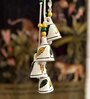 Yellow Macrame Symphony Mini Ceramic Bells (Set of 4)