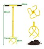 Yellow Manual Garden Hand Tiller & Soil Cultivator with Claw Twist