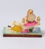 Yellow Marble Resting Ganesha Idol