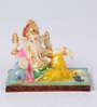 Yellow Marble Resting Ganesha Idol