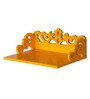 Engineered Wood Carved Wall Mounted Set Top Box Holder in Yellow Colour