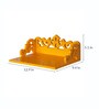 Engineered Wood Carved Wall Mounted Set Top Box Holder in Yellow Colour