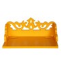 Engineered Wood Carved Wall Mounted Set Top Box Holder in Yellow Colour