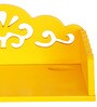 Engineered Wood Wall Mounted Set Top Box Holder in Yellow Colour