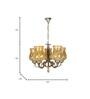 Ashley Yellow Metal Shaded Chandelier