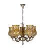 Ashley Yellow Metal Shaded Chandelier