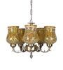 Ashley Yellow Metal Shaded Chandelier