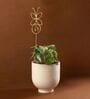 Yellow Metal Butterfly Shaped Plant Stake