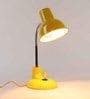Yellow Metal Shade Study Lamp With Yellow Base
