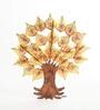 Yellow Metal Yellow Wall Hanging Tree With Led