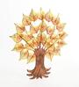 Yellow Metal Yellow Wall Hanging Tree With Led