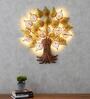 Yellow Metal Yellow Wall Hanging Tree With Led