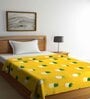 Yellow Microfiber Abstract 250 GSM Single Blanket