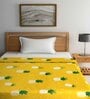 Yellow Microfiber Abstract 250 GSM Single Blanket