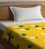 Yellow Microfiber Abstract 250 GSM Single Blanket