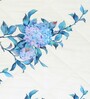 Blue Microfiber Floral 180 GSM Fusion Reversible Single Comforter