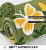 Yellow Butterfly Microfibre 24X16 Inches Anti-Skid Bath Mat